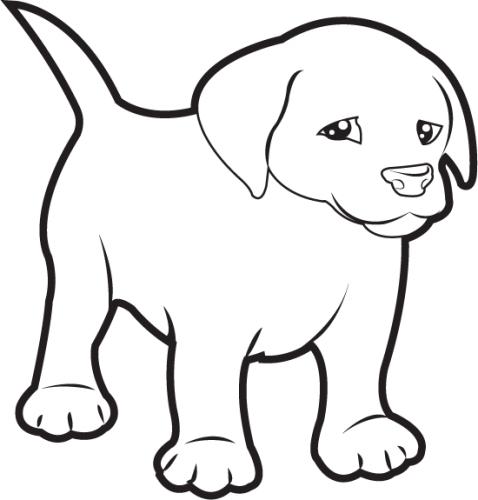478x500 Puppy Clipart Dog Outline 3825083