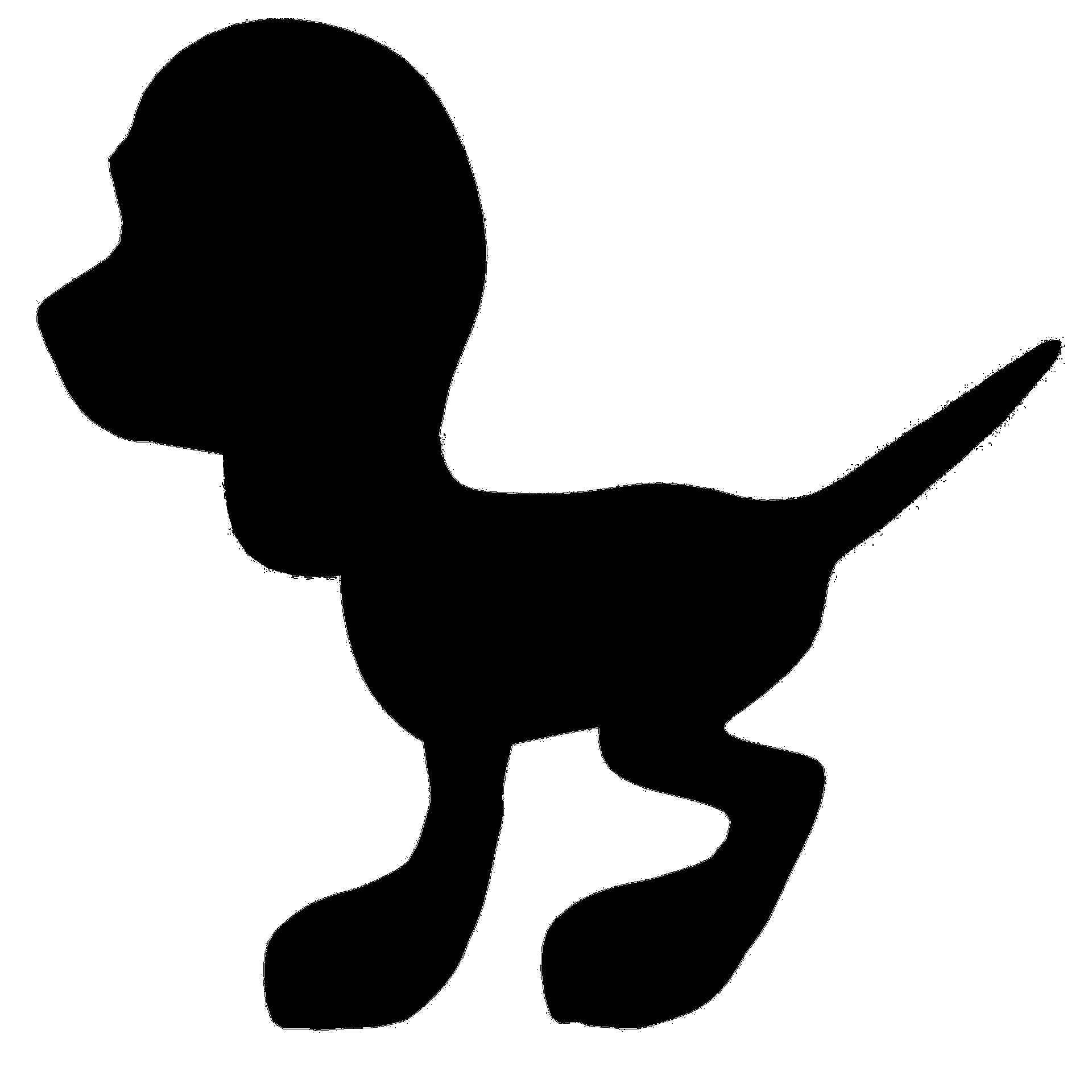 1920x1920 Puppy Dog Silhouette Free Stock Photo