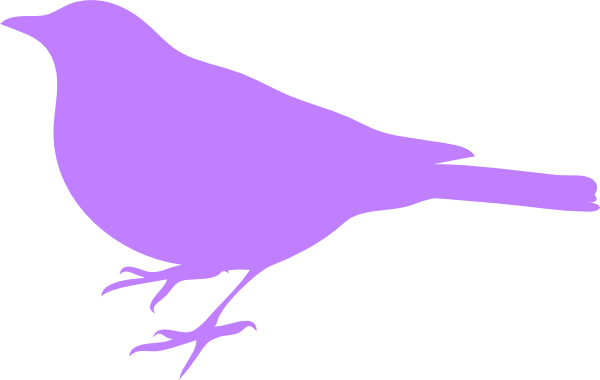 600x380 Purple Bird Silhouette Clip Art