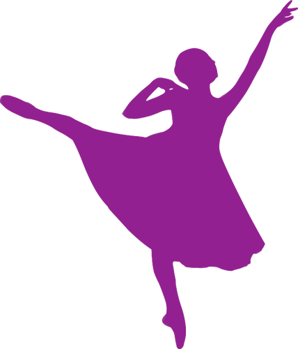 428x500 Beautiful Ballerina In Purple Public Domain Vectors