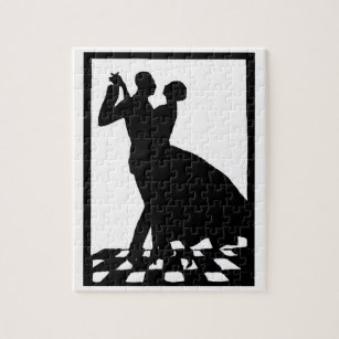 307x307 Silhouette Couple Jigsaw Puzzles Zazzle