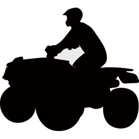 275x275 Attack Graphics Rider Silhouette Decals 4x4 Atv Dirt Bike