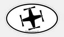 225x131 Dji Phantom Quadcopter Sticker Label Quad Silhouette Oval Badge