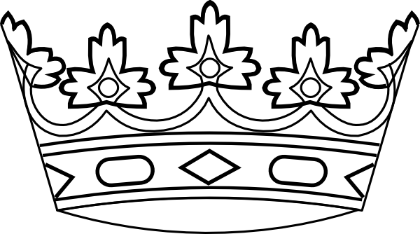 600x334 Queen Crown Black And White Clipart