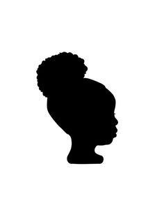 236x314 Magnetpin Afro Girl Art Wooden Head Silhouette Hand Painted Red