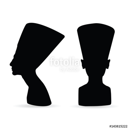 500x500 Egyptian Queen Nefertiti Silhouette Stock Image And Royalty Free