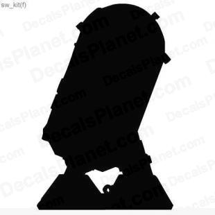 310x310 R2 D2 Silhouette Decal Silhouettes R2 D2