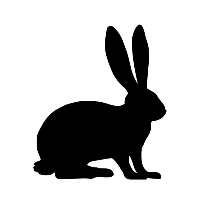 640x640 8.910.3cm Rabbit Silhouette Vinyl Car Decal Cute Animal Sticker