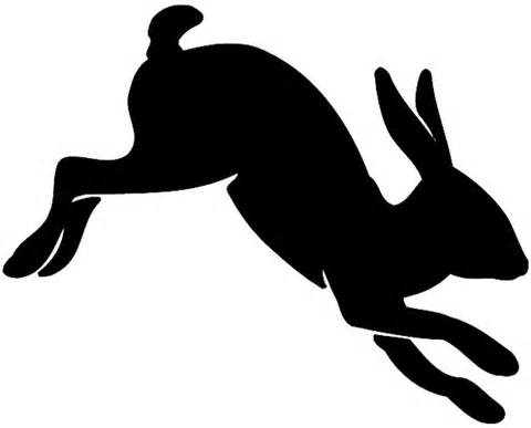 480x387 Jack Rabbit Clipart Dog Silhouette