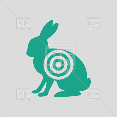 400x400 Hare Silhouette With Target