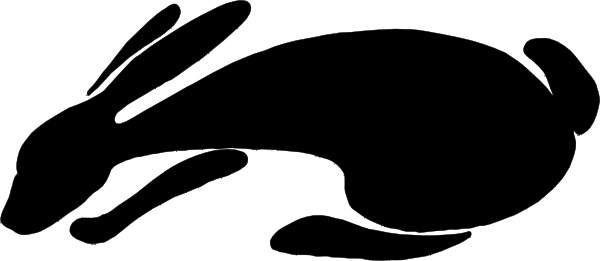 600x261 Rabbit Silhouette Clip Art Free Vector In Open Office Drawing Svg