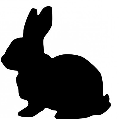 400x400 Vector Rabbit Silhouette Vector Clip Art
