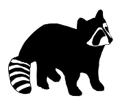 175x155 Raccoon Hunting Decals Stickers