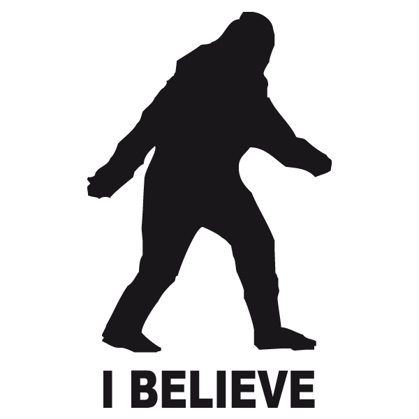 600x600 Ieti Bigfoot Silhouette Decal Vinyl Sticker I Believe Sticker