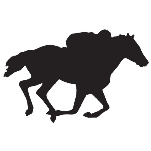 500x500 Magnetic Silhouette Set Race Horse