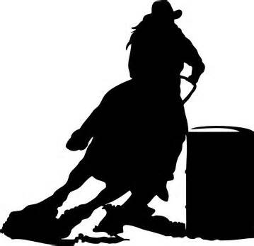 359x348 Barrel Racing Silhouette