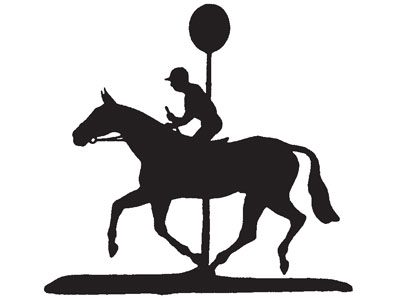 400x300 Race Horse Silhouette