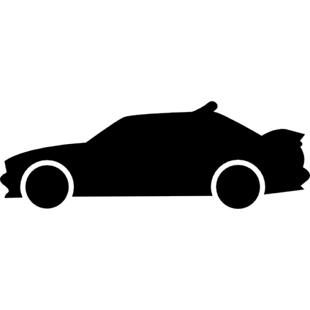 626x626 Racing Car Side View Silhouette Icons Free Download
