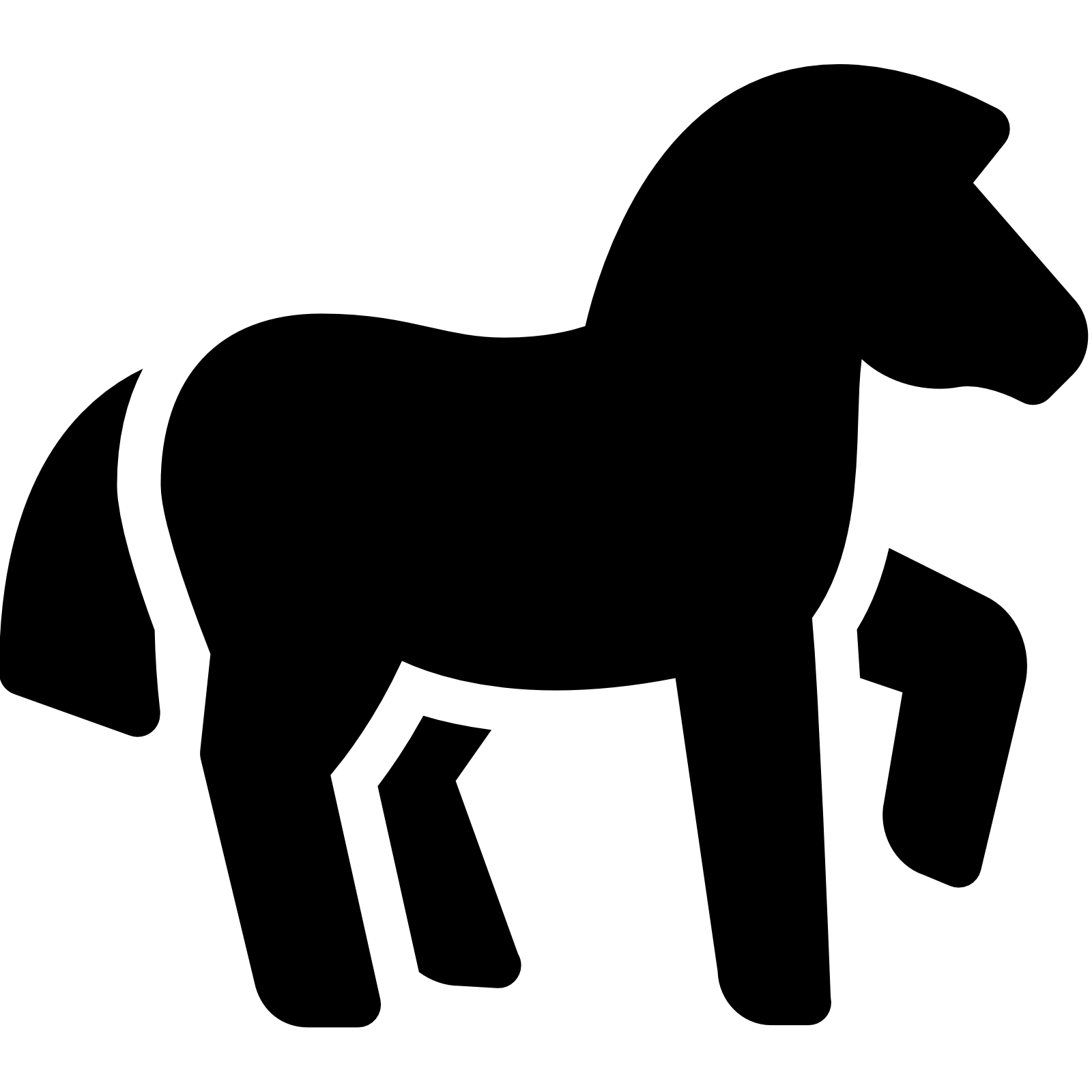 Racing Horse Silhouette at GetDrawings | Free download