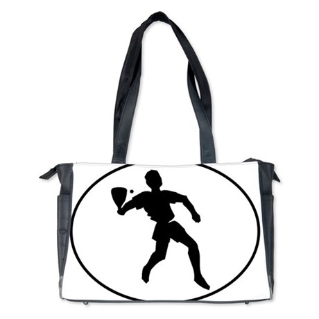 460x460 Racquetball Player Silhouette Oval Diaper Bag By Sportsathletics