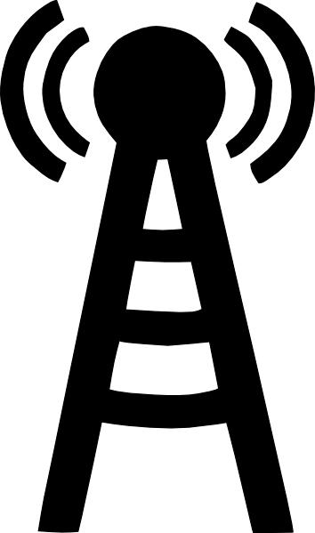 354x599 Radio Tower Abstract Clip Art