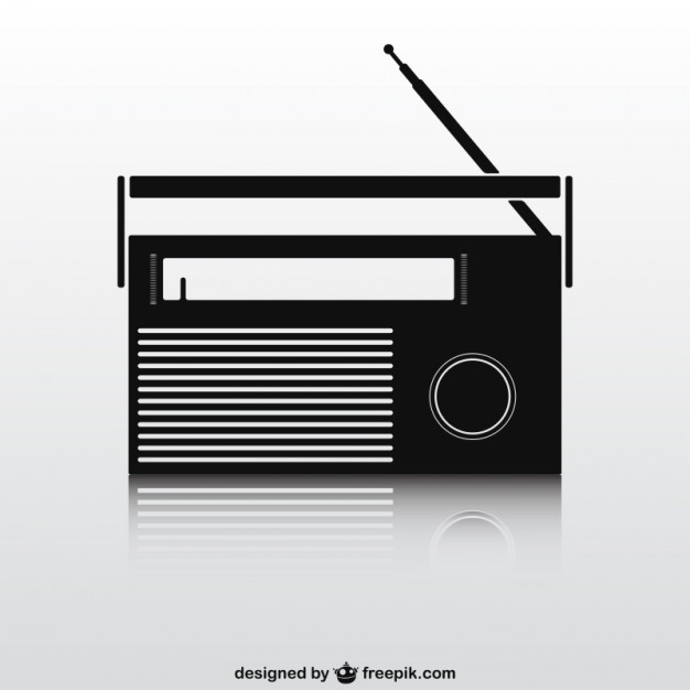 626x626 Black Retro Radio Set Vector Free Download
