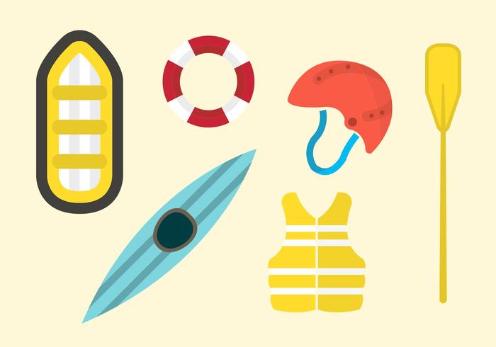 700x490 River Rafting Vector Set