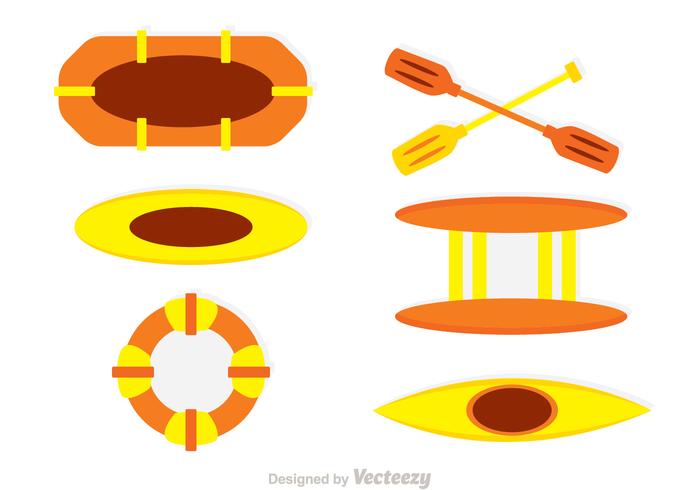 700x490 Water Rafting Vector Icons