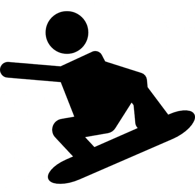 626x626 Extreme Snowboard Silhouette Icons Free Download