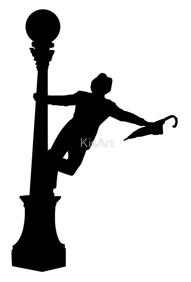 609x900 Singing In The Rain Silhouette Art Boards By Kisart Redbubble