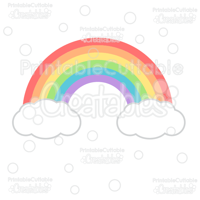 650x650 Rainbow Svg Cutting File Amp Clipart For Silhouette Cameo, Cricut