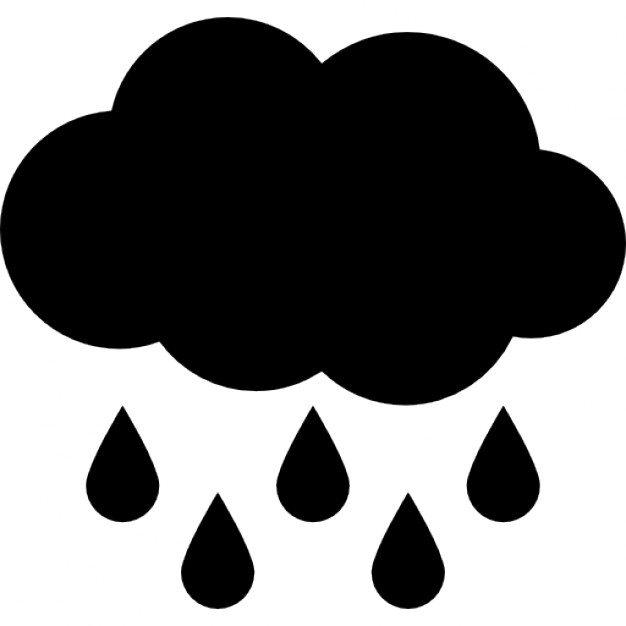 626x626 Rain Black Cloud With Raindrops Falling Down Icons Free Download