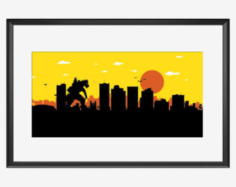 340x270 Raleigh Skyline Print Transformers Inspired Print Raleigh