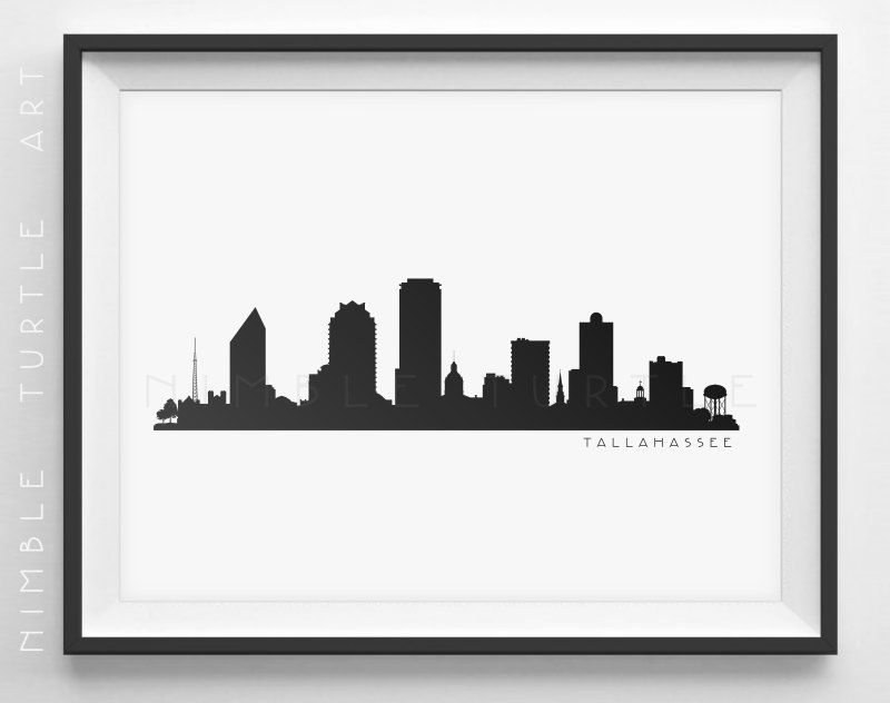 800x632 Tallahassee Skyline Silhouette Printable By Nimbleturtleart