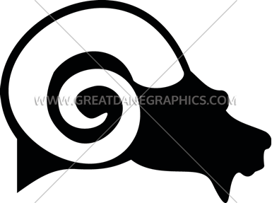 385x287 Ram Head Profile Production Ready Artwork For T Shirt Printing