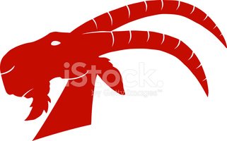 321x200 Red Ram Head Silhouette Stock Vectors