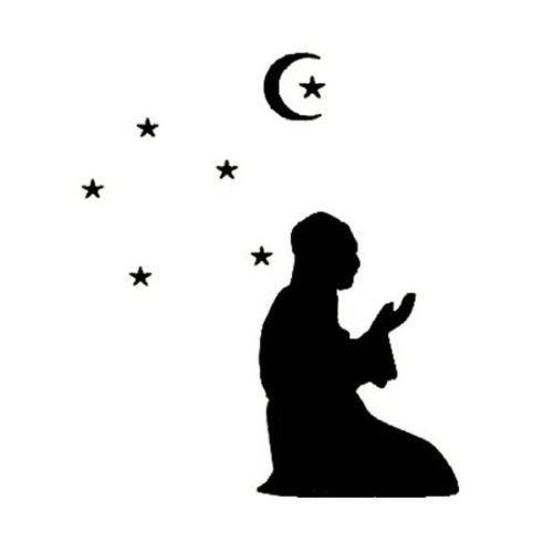 500x500 Ramadan Islamic Muslim Wall Stickers Praying Bismillah Allah Wall