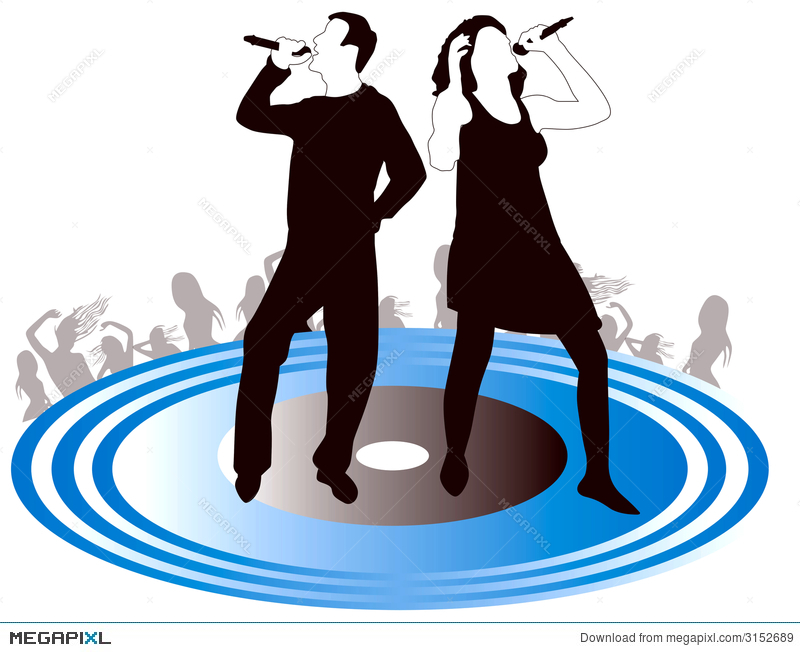 800x652 Male Female Singers Silhouette Illustration 3152689