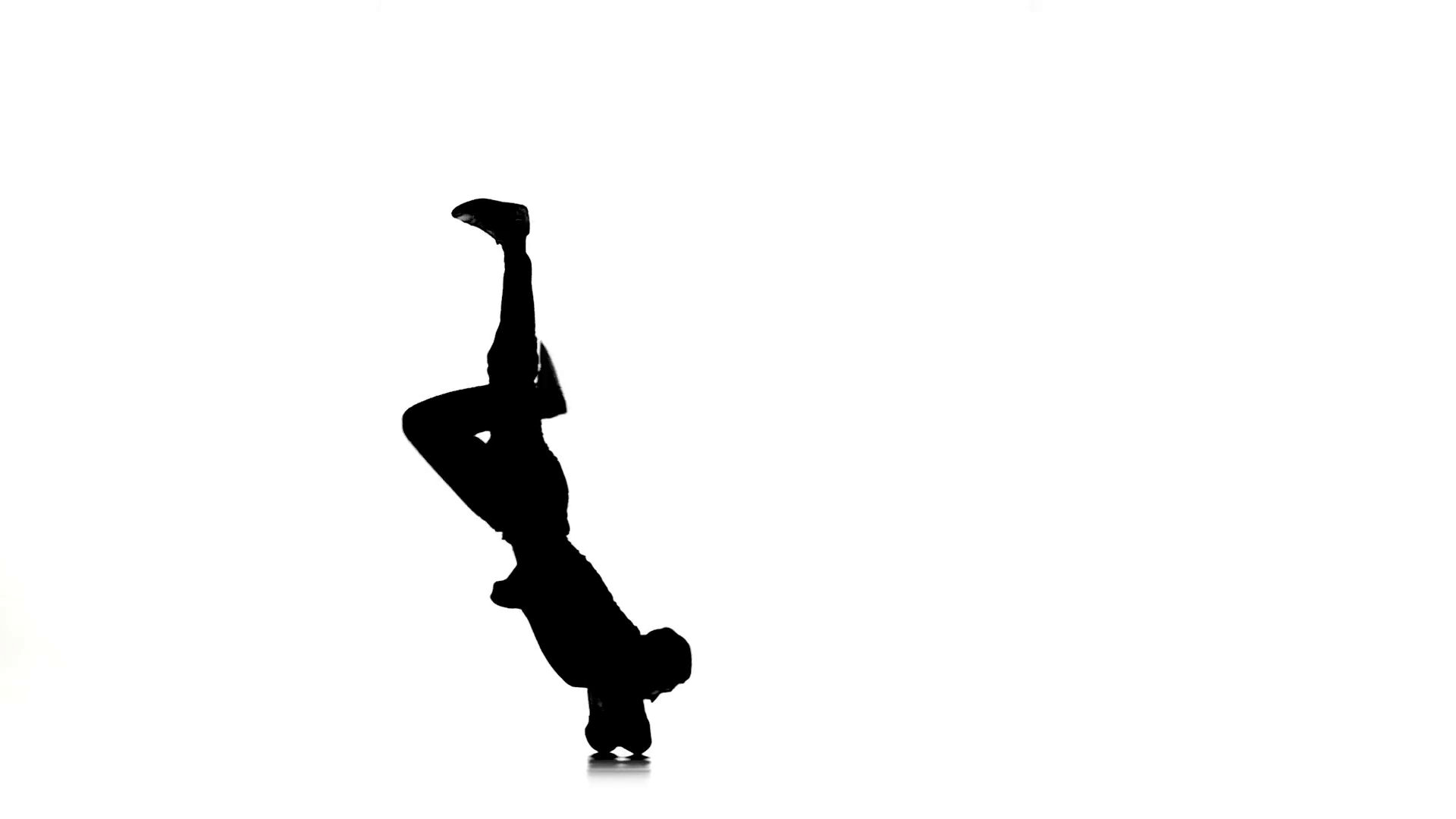 1920x1080 Young Dancer Man Dancing Breakdance Moves On Head, White