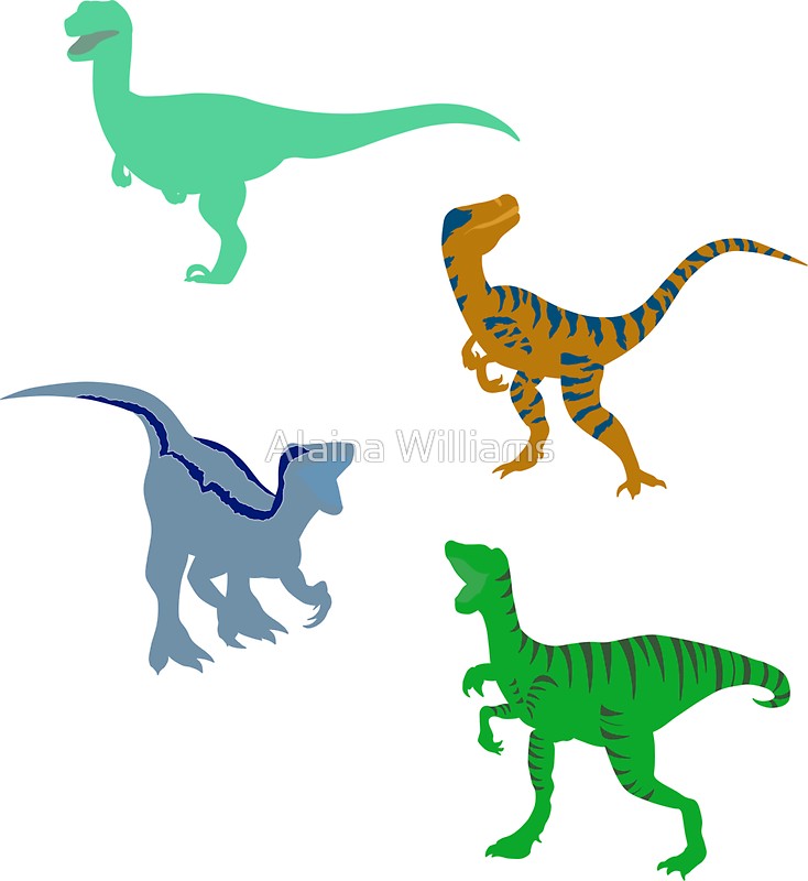734x800 Delta The Raptor Silhouette Stickers By Alaina Williams Redbubble