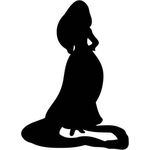 640x640 9.3cm12.9cm Rapunzel Tangled Vinyl Stickers Decals Car Styling