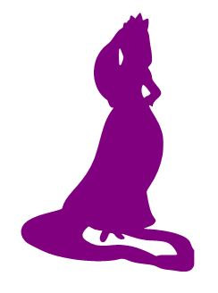 244x328 Rapunzel Silhouette Vinyl Decal Sticker Car Window Laptop Wall