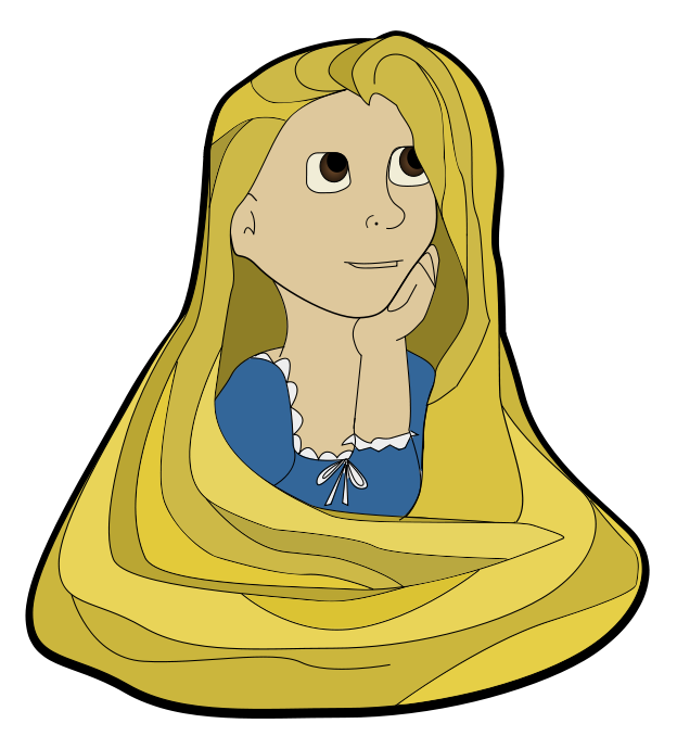 624x678 Pleasant Idea Rapunzel Clipart Black And White Tower
