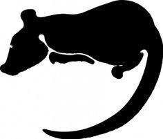 236x201 Rat Silhouette Tea Towel
