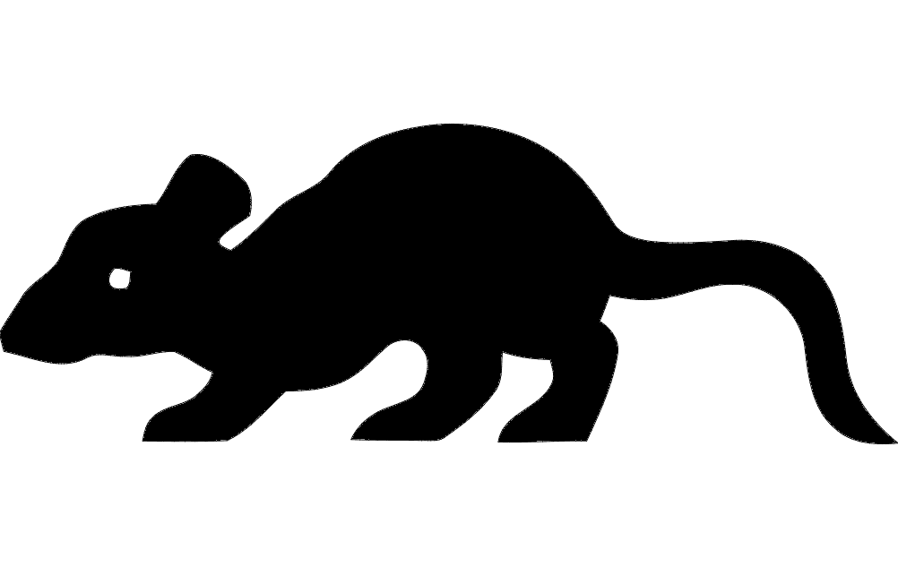 1002x633 Rat Silhouette Vector Dxf File Free Download