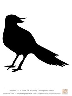 236x314 Bird Silhouette Stencil Template Crow