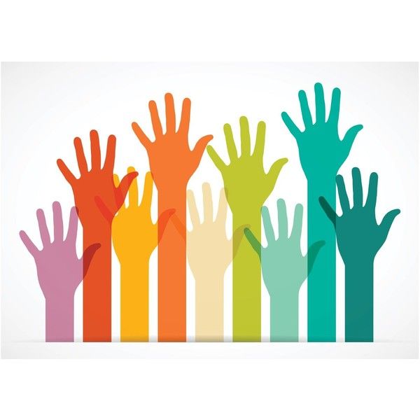 600x600 Free Vector Colorful Reaching Hands Liked On Polyvore Featuring