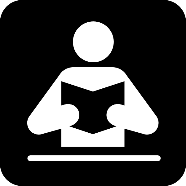 600x600 Person Reading Book 2 Clip Art