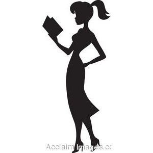 300x300 Silhouette Of A Woman Reading While Standing