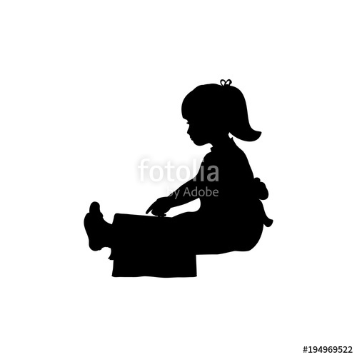 500x500 Silhouette Of Girl Reading Books Stock Image And Royalty Free